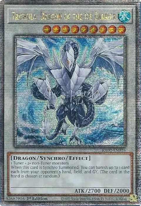 Trishula, Dragon of the Ice Barrier Quarter Century Secret Rare RA02-EN026 Yu-Gi-Oh card from 25th Anniversary Rarity Collection II