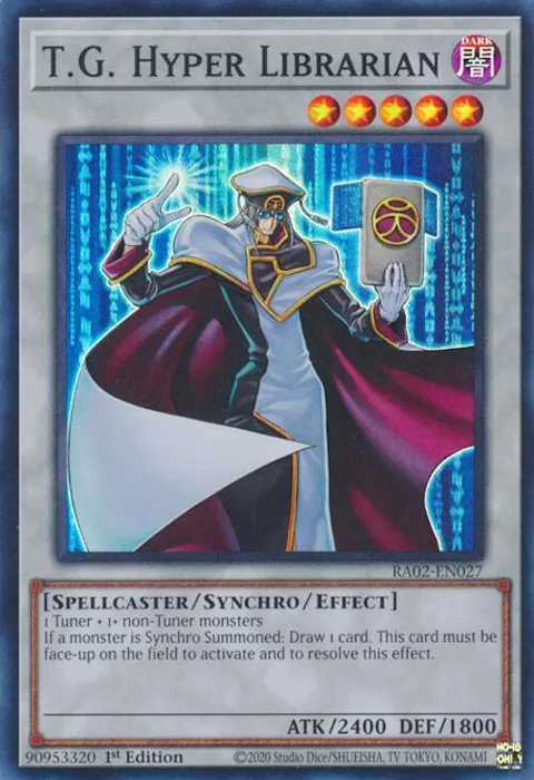 T.G. Hyper Librarian RA02-EN027 Yu-Gi-Oh card from 25th Anniversary Rarity Collection II