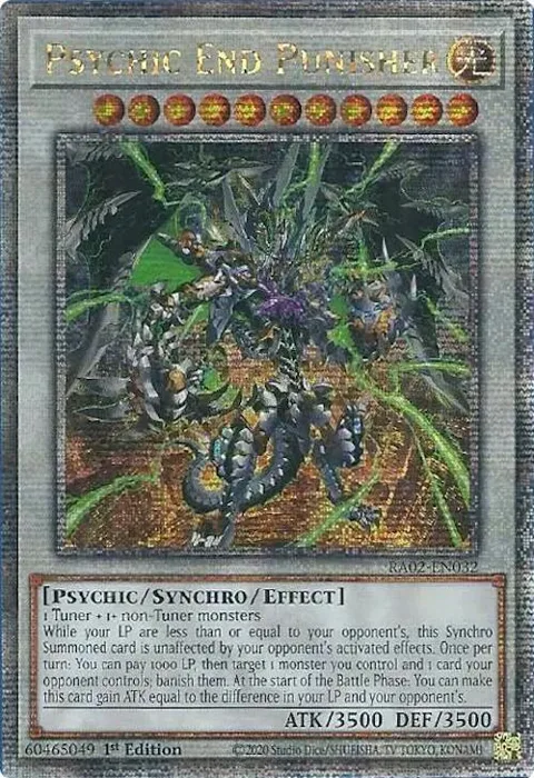 Psychic End Punisher Quarter Century Secret Rare RA02-EN032 Yu-Gi-Oh card from 25th Anniversary Rarity Collection II