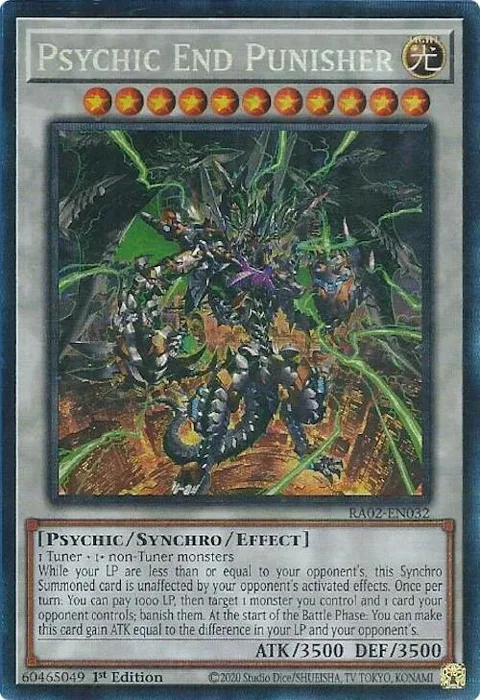 Psychic End Punisher Prismatic Collector's Rare RA02-EN032 Yu-Gi-Oh card from 25th Anniversary Rarity Collection II
