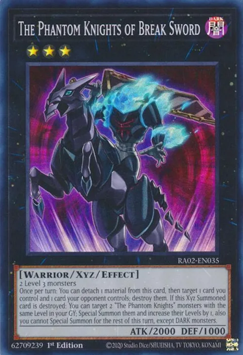 The Phantom Knights of Break Sword RA02-EN035 Yu-Gi-Oh card from 25th Anniversary Rarity Collection II