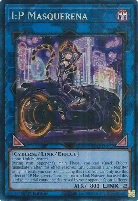 I:P Masquerena Alt Art Prismatic Collector's Rare RA02-EN042 Yu-Gi-Oh card from 25th Anniversary Rarity Collection II