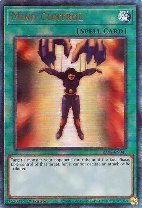 Mind Control Prismatic Ultimate Rare RA02-EN046 Yu-Gi-Oh card from 25th Anniversary Rarity Collection II
