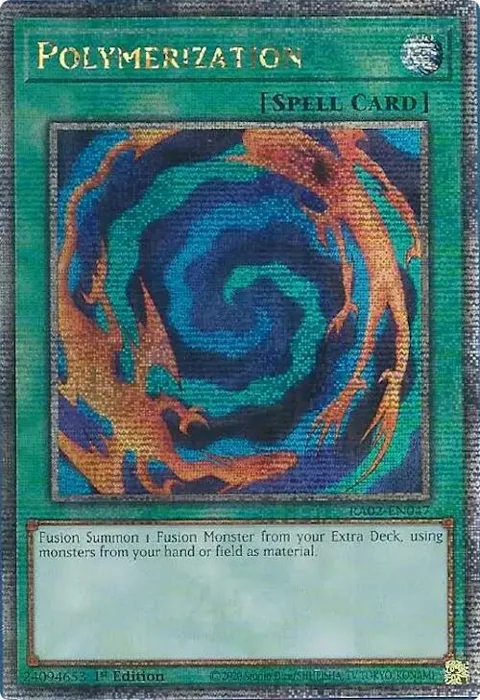 Polymerization Quarter Century Secret Rare RA02-EN047 Yu-Gi-Oh card from 25th Anniversary Rarity Collection II