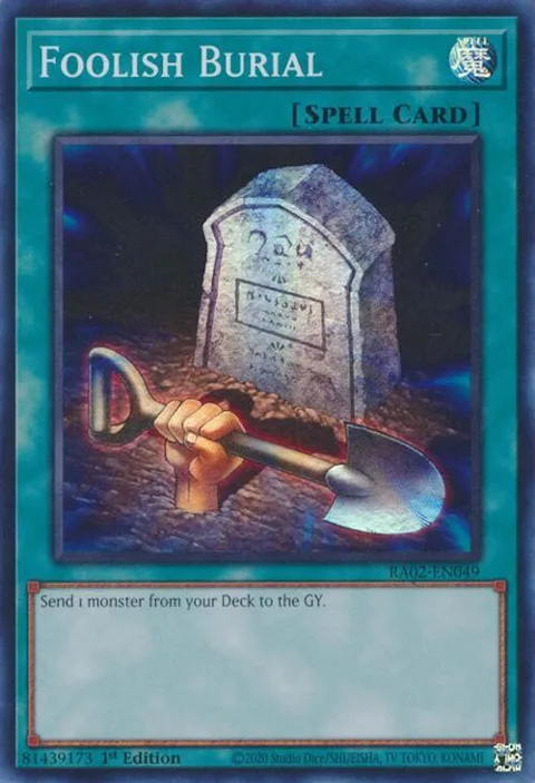 Foolish Burial RA02-EN049 Yu-Gi-Oh card from 25th Anniversary Rarity Collection II