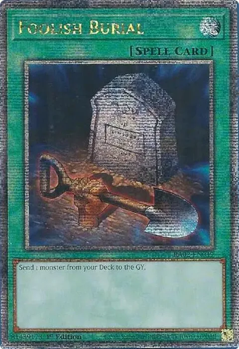 Foolish Burial Quarter Century Secret Rare RA02-EN049 Yu-Gi-Oh card from 25th Anniversary Rarity Collection II