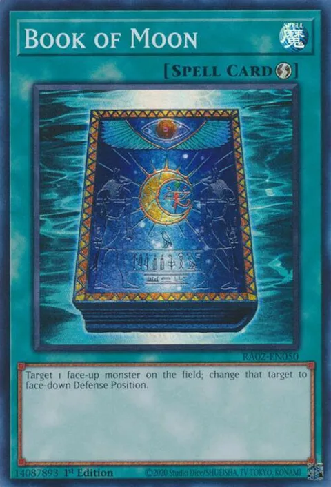 Book of Moon RA02-EN050 Yu-Gi-Oh card from 25th Anniversary Rarity Collection II