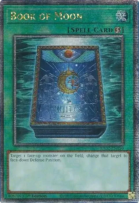 Book of Moon Quarter Century Secret Rare RA02-EN050 Yu-Gi-Oh card from 25th Anniversary Rarity Collection II