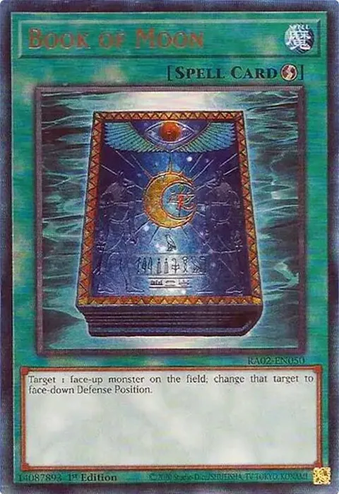 Book of Moon Prismatic Ultimate Rare RA02-EN050 Yu-Gi-Oh card from 25th Anniversary Rarity Collection II