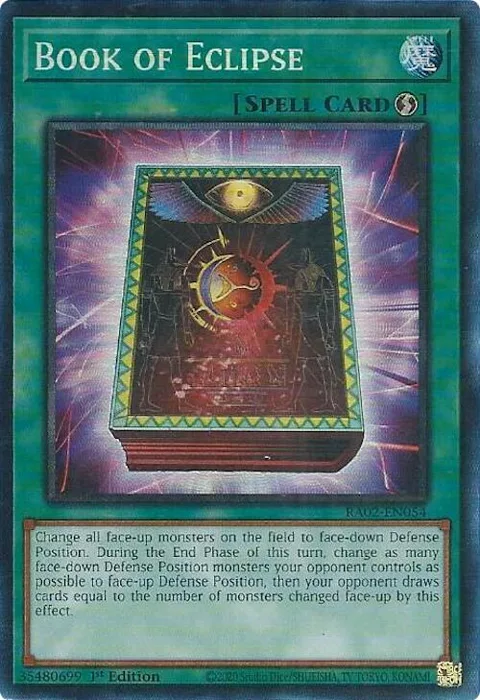 Book of Eclipse Prismatic Collector's Rare RA02-EN054 Yu-Gi-Oh card from 25th Anniversary Rarity Collection II