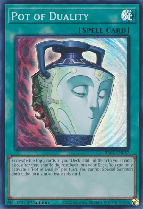 Pot of Duality RA02-EN057 Yu-Gi-Oh card from 25th Anniversary Rarity Collection II