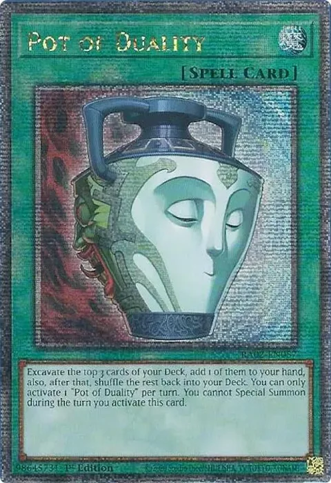 Pot of Duality Quarter Century Secret Rare RA02-EN057 Yu-Gi-Oh card from 25th Anniversary Rarity Collection II