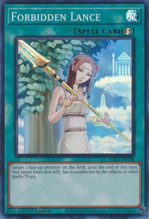 Forbidden Lance RA02-EN058 Yu-Gi-Oh card from 25th Anniversary Rarity Collection II