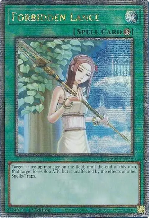 Forbidden Lance Quarter Century Secret Rare RA02-EN058 Yu-Gi-Oh card from 25th Anniversary Rarity Collection II