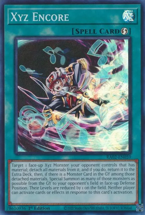 Xyz Encore RA02-EN059 Yu-Gi-Oh card from 25th Anniversary Rarity Collection II