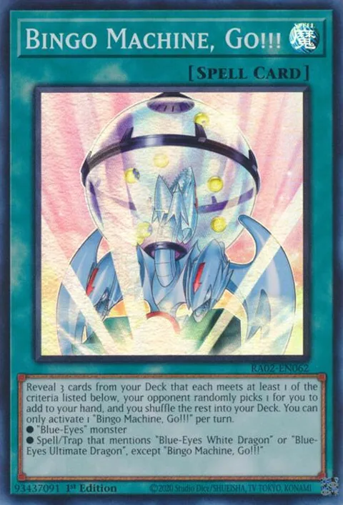 Bingo Machine, Go!!! RA02-EN062 Yu-Gi-Oh card from 25th Anniversary Rarity Collection II
