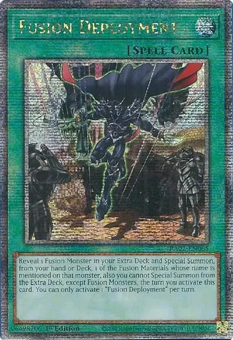 Fusion Deployment Quarter Century Secret Rare RA02-EN065 Yu-Gi-Oh card from 25th Anniversary Rarity Collection II