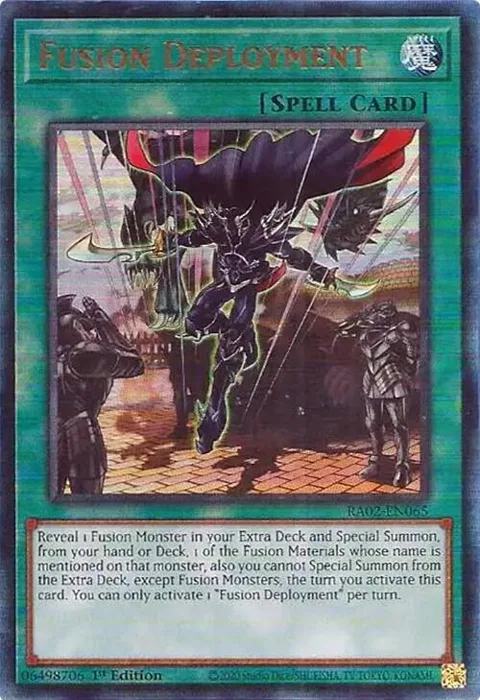 Fusion Deployment Prismatic Ultimate Rare RA02-EN065 Yu-Gi-Oh card from 25th Anniversary Rarity Collection II