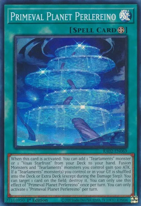 Primeval Planet Perlereino RA02-EN069 Yu-Gi-Oh card from 25th Anniversary Rarity Collection II