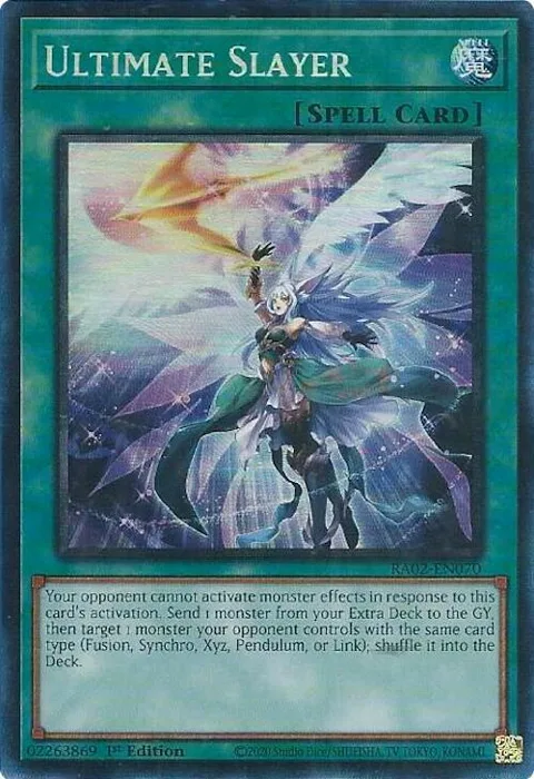 Ultimate Slayer Prismatic Collector's Rare RA02-EN070 Yu-Gi-Oh card from 25th Anniversary Rarity Collection II