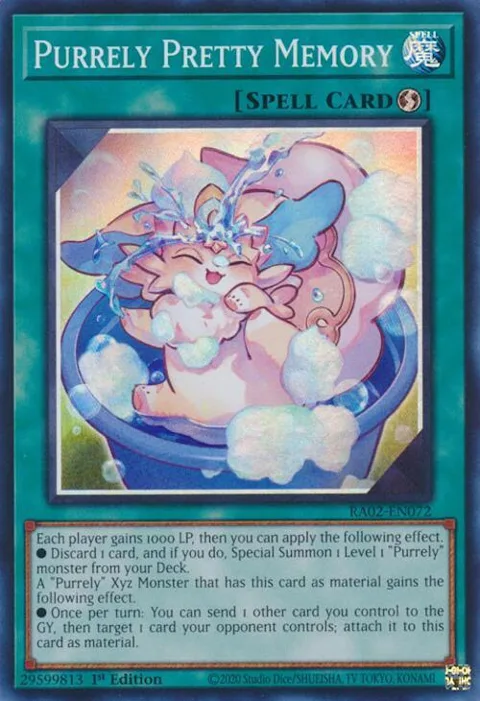 Purrely Pretty Memory RA02-EN072 Yu-Gi-Oh card from 25th Anniversary Rarity Collection II