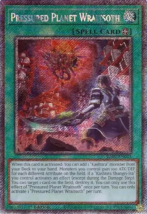 Pressured Planet Wraitsoth Platinum Secret Rare RA02-EN073 Yu-Gi-Oh card from 25th Anniversary Rarity Collection II