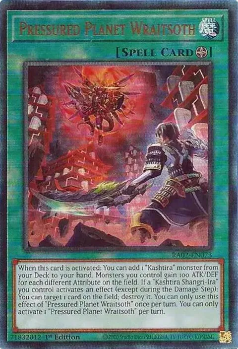 Pressured Planet Wraitsoth Prismatic Ultimate Rare RA02-EN073 Yu-Gi-Oh card from 25th Anniversary Rarity Collection II