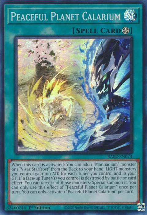 Peaceful Planet Calarium RA02-EN074 Yu-Gi-Oh card from 25th Anniversary Rarity Collection II