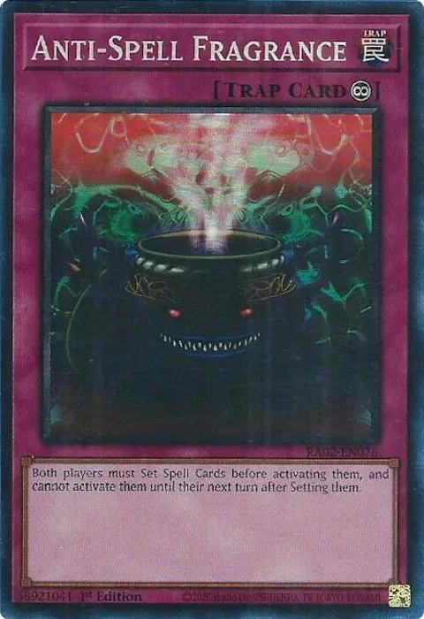 Anti-Spell Fragrance Prismatic Collector's Rare RA02-EN076 Yu-Gi-Oh card from 25th Anniversary Rarity Collection II
