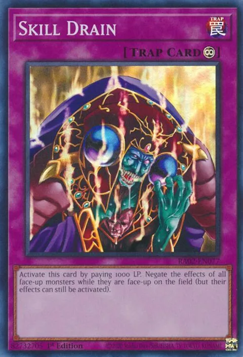 Skill Drain RA02-EN077 Yu-Gi-Oh card from 25th Anniversary Rarity Collection II