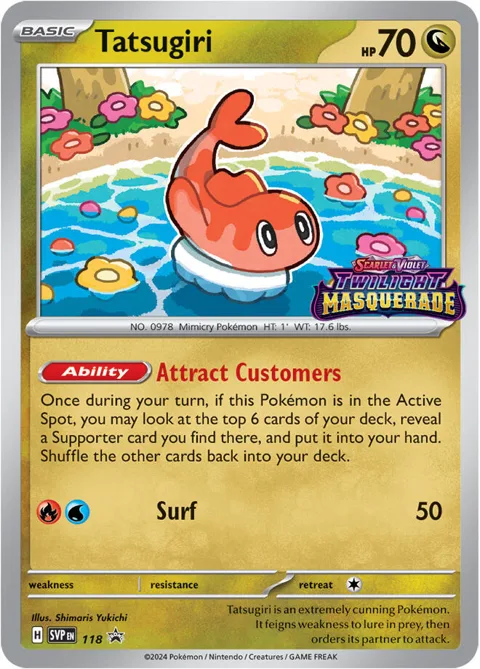 Tatsugiri #118 Holofoil Pokémon card from Scarlet & Violet Promo Cards