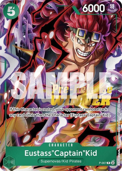 Eustass"Captain"Kid OP-07 Pre-Release Tournament [Winner] P-067 One Piece card from One Piece Promotion Cards