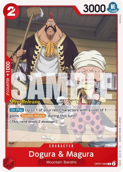 Dogura & Magura OP07-009 Pre-Release One Piece card from 500 Years in the Future Pre-Release Cards