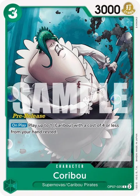 Coribou OP07-025 Pre-Release One Piece card from 500 Years in the Future Pre-Release Cards