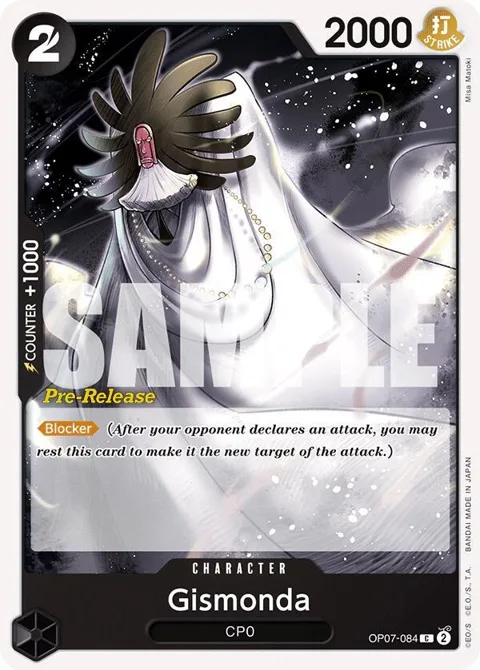 Gismonda OP07-084 Pre-Release One Piece card from 500 Years in the Future Pre-Release Cards