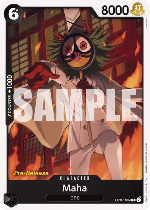 Maha OP07-089 Pre-Release One Piece card from 500 Years in the Future Pre-Release Cards