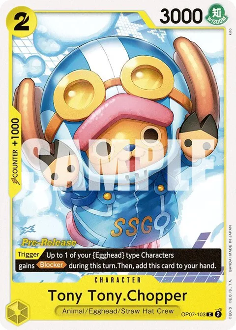 Tony Tony.Chopper OP07-103 Pre-Release One Piece card from 500 Years in the Future Pre-Release Cards