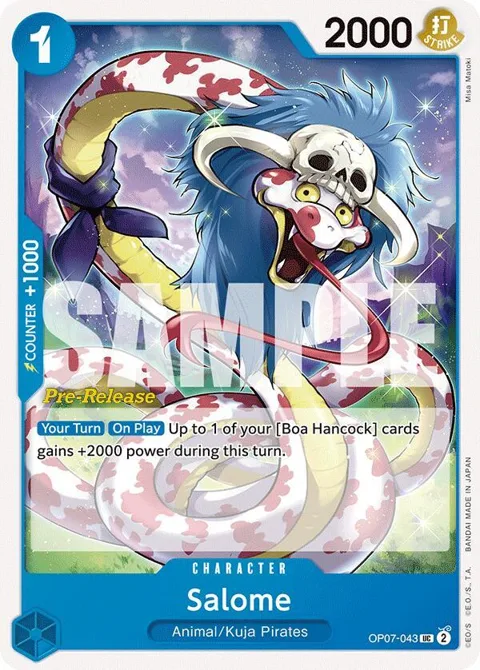 Salome OP07-043 Pre-Release One Piece card from 500 Years in the Future Pre-Release Cards