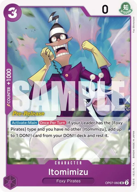 Itomimizu OP07-060 Pre-Release One Piece card from 500 Years in the Future Pre-Release Cards