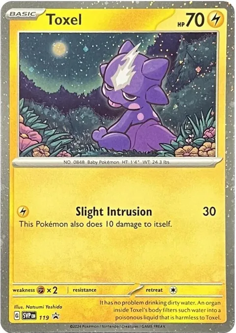 Toxel #119 Holofoil Pokémon card from Scarlet & Violet Promo Cards