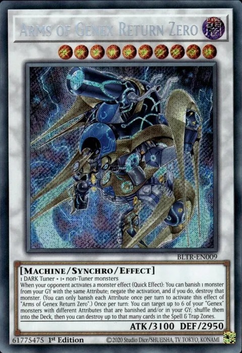 Arms of Genex Return Zero BLTR-EN009 Yu-Gi-Oh card from Battles of Legend: Terminal Revenge
