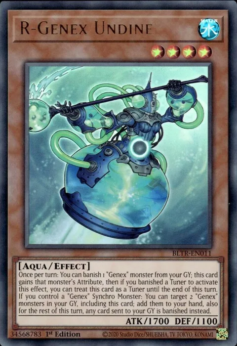 R-Genex Undine BLTR-EN011 Yu-Gi-Oh card from Battles of Legend: Terminal Revenge