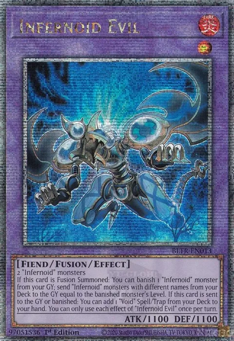 Infernoid Evil Quarter Century Secret Rare BLTR-EN013 Yu-Gi-Oh card from Battles of Legend: Terminal Revenge