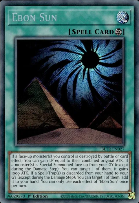 Ebon Sun BLTR-EN027 Yu-Gi-Oh card from Battles of Legend: Terminal Revenge