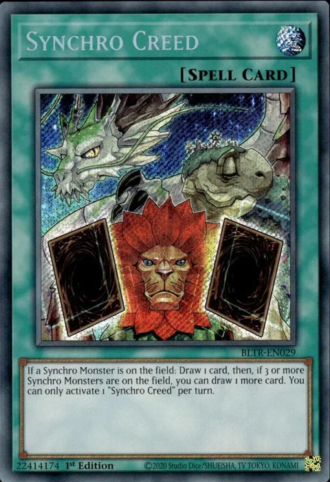 Synchro Creed BLTR-EN029 Yu-Gi-Oh card from Battles of Legend: Terminal Revenge