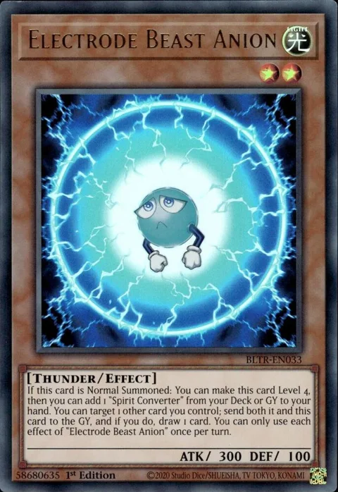 Electrode Beast Anion BLTR-EN033 Yu-Gi-Oh card from Battles of Legend: Terminal Revenge