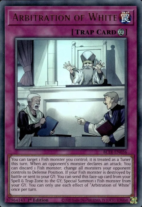 Arbitration of White BLTR-EN036 Yu-Gi-Oh card from Battles of Legend: Terminal Revenge