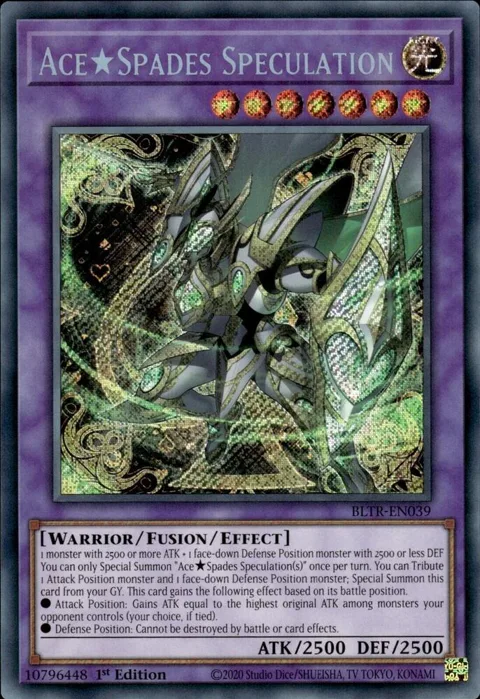 Ace Spades Speculation BLTR-EN039 Yu-Gi-Oh card from Battles of Legend: Terminal Revenge