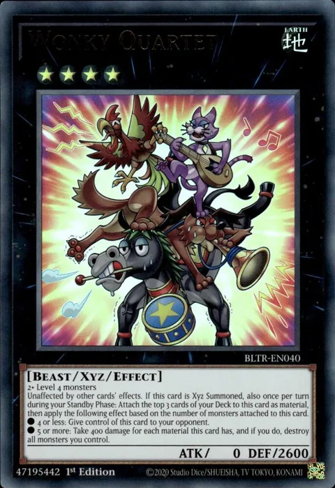 Wonky Quartet BLTR-EN040 Yu-Gi-Oh card from Battles of Legend: Terminal Revenge