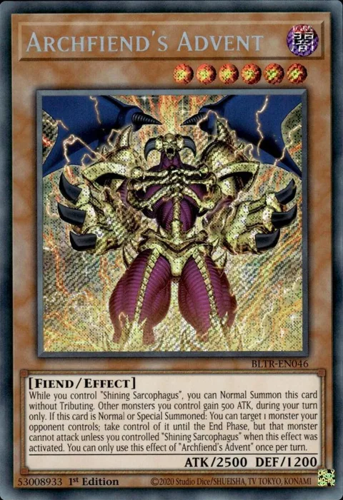 Archfiend's Advent BLTR-EN046 Yu-Gi-Oh card from Battles of Legend: Terminal Revenge